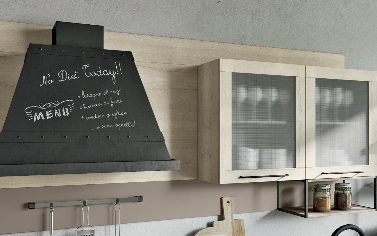 Cucina penisola cappa di design