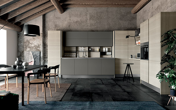 Cucina moderna completa con anta gola home living