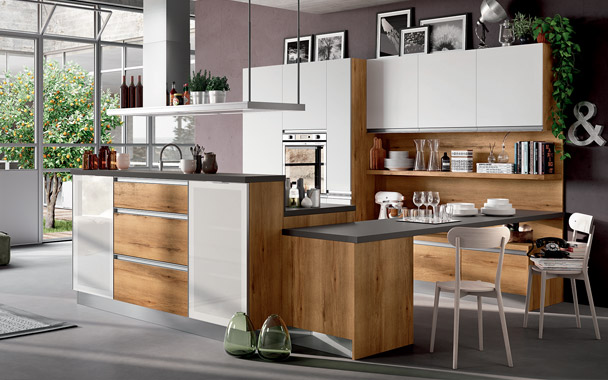Cucina isola finitura Essenza