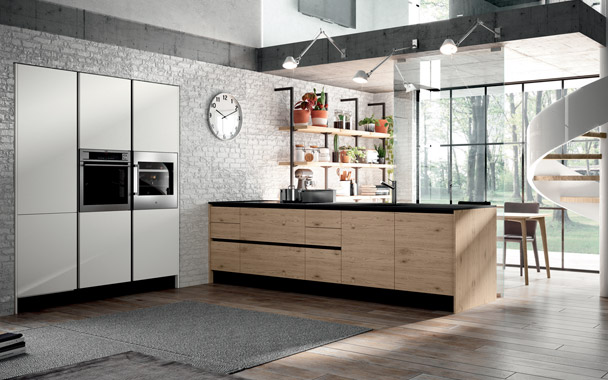 Cucina penisola finitura Essenza