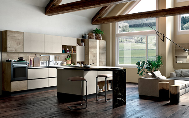 Cucina completa finitura Materico
