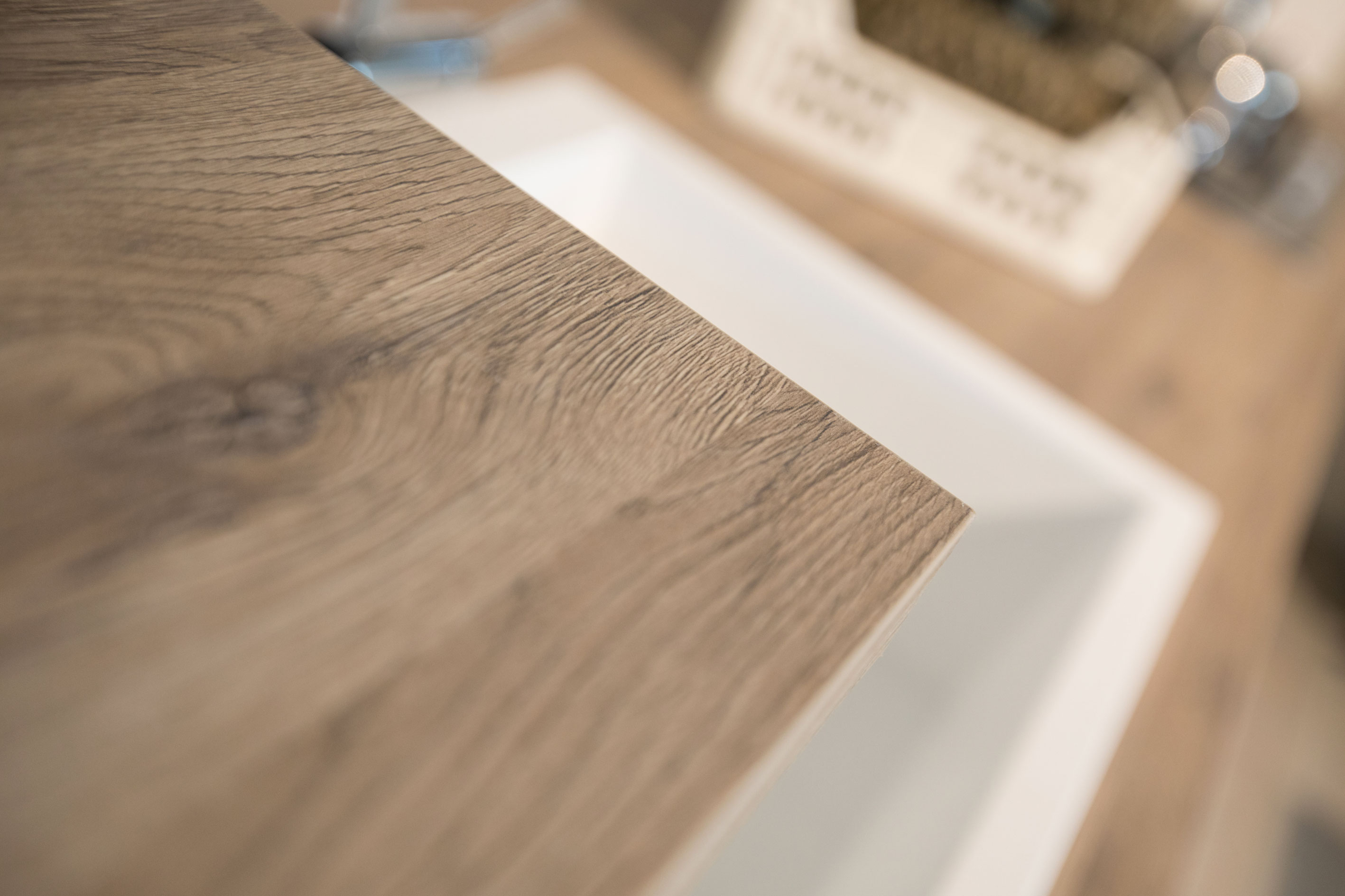 Cucine moderne tre finiture - primo piano top essenza
