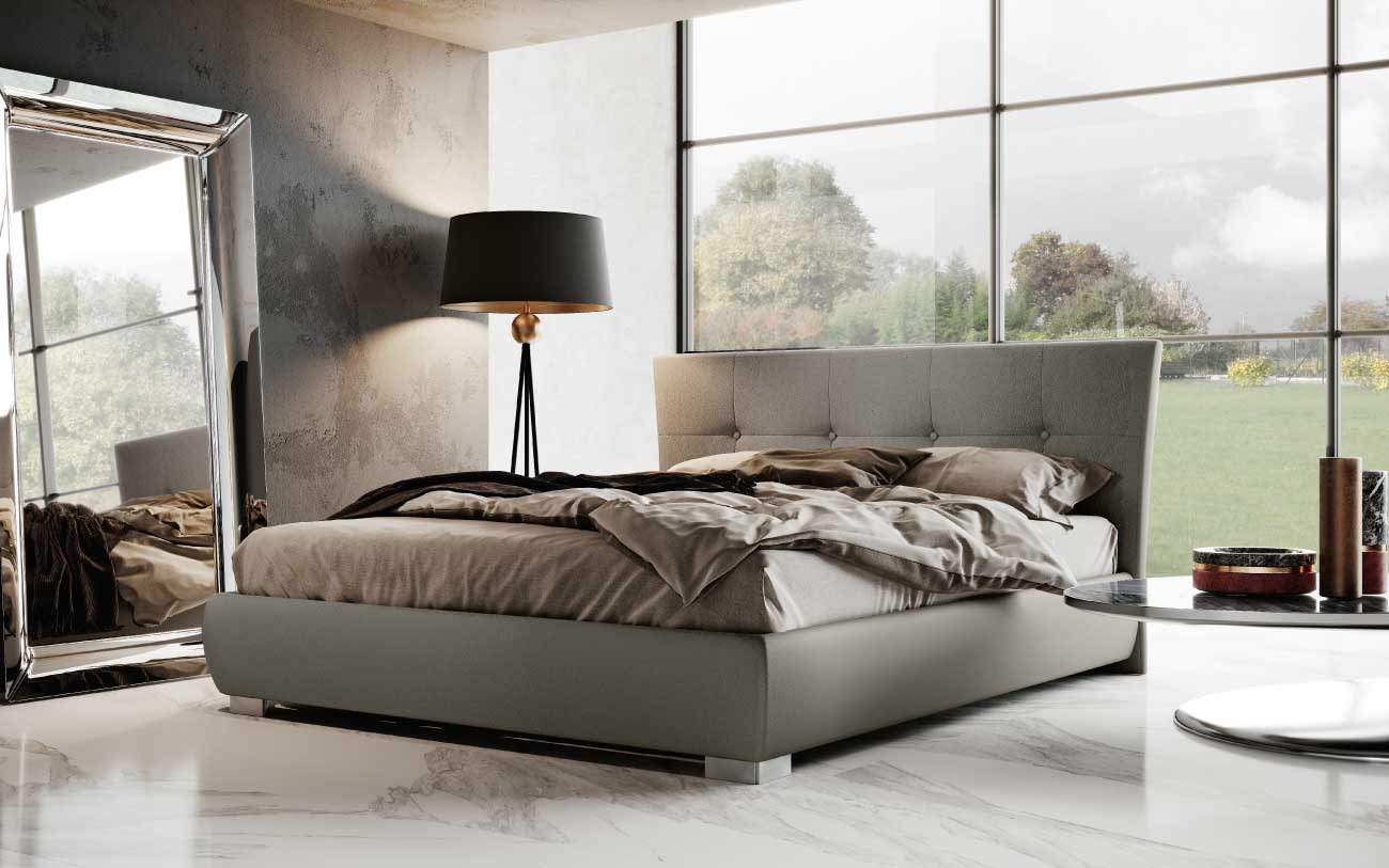 Letto matrimoniale imbottito Esedra
