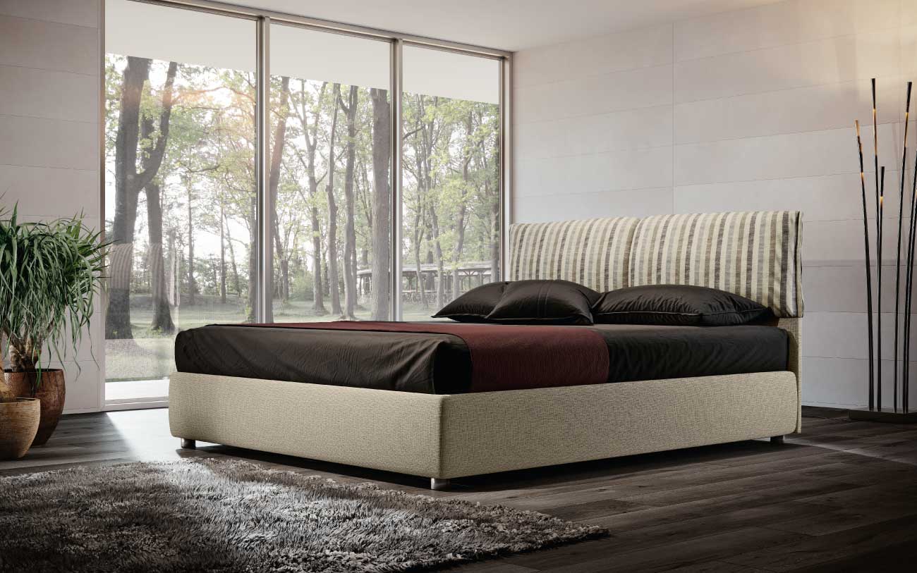 Letto matrimoniale in tessuto Nora | pensarecasa.mom