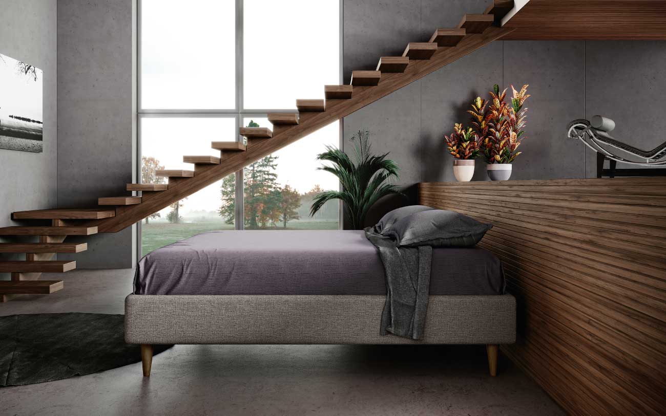Letto matrimoniale imbottito Sommier