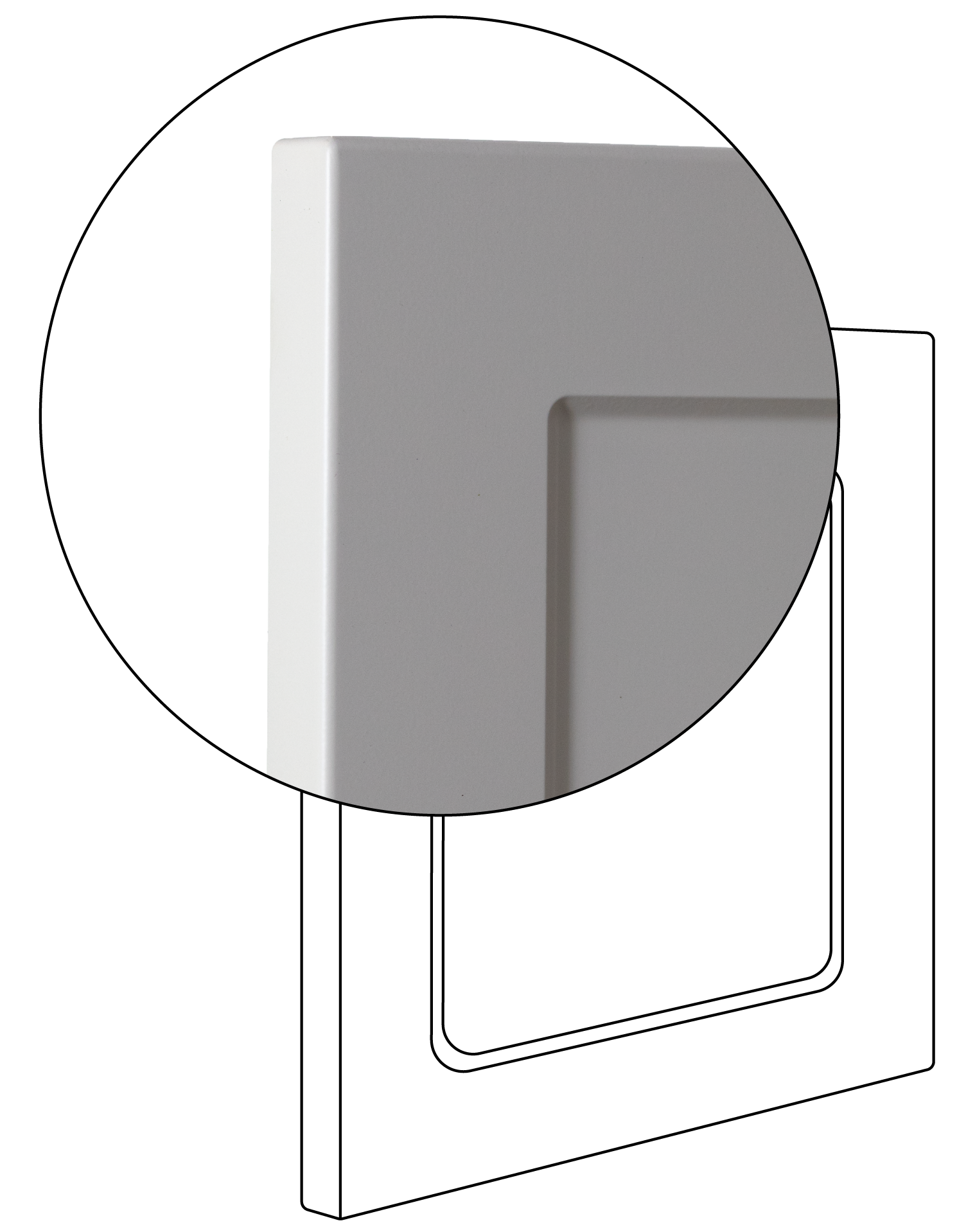 Anta a telaio in MDF