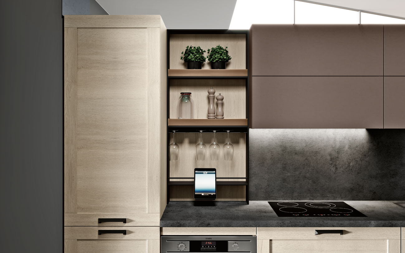 Cucina lineare | dm0666 pensarecasa.mom particolare angolo cottura