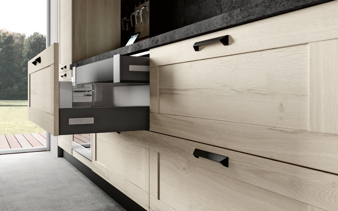 Cucina lineare | DM0666 pensarecasa.mom particolare cestoni