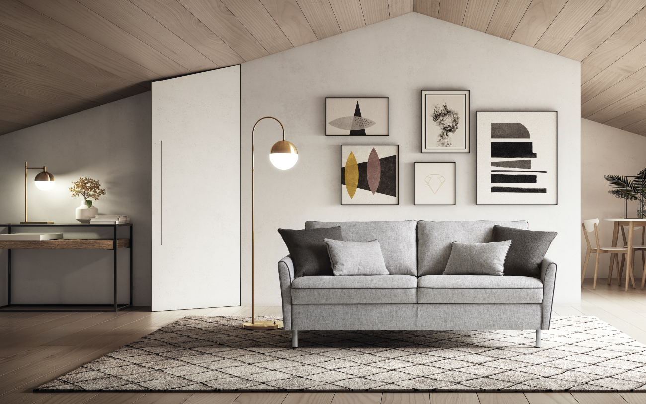 BALI divano letto tessuto 3 posti maxi