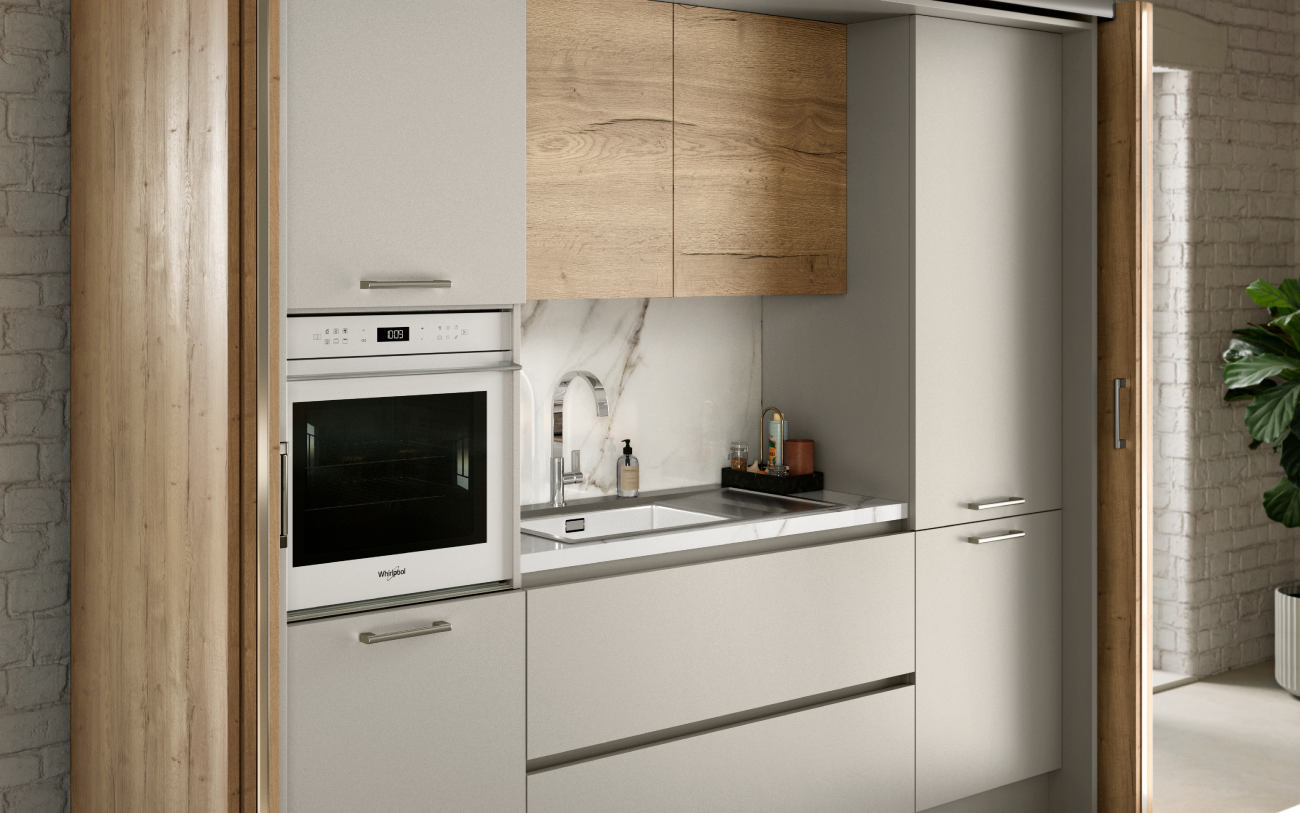 Cucina componibile - Cucina con isola particolare elettrodomestici