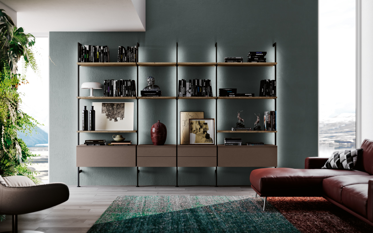 qsm604 Libreria a muro