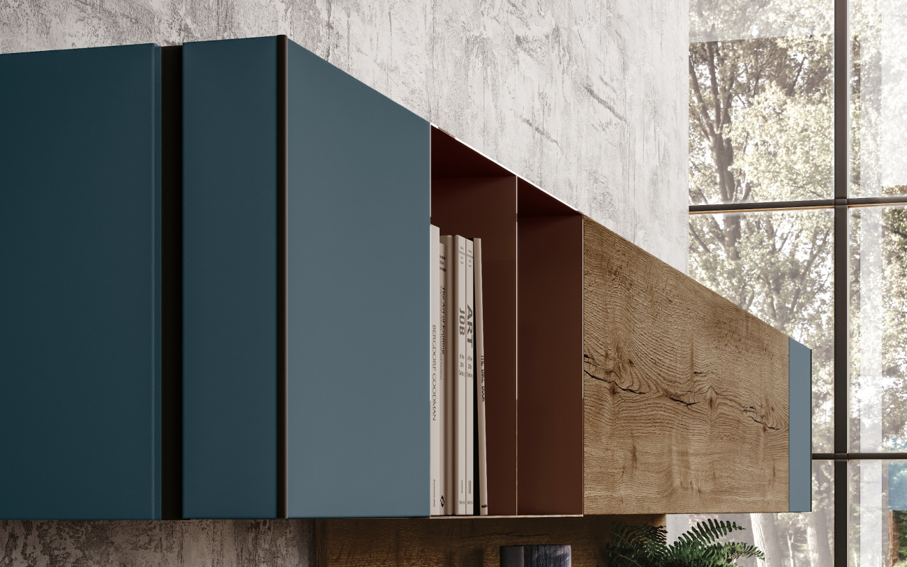 qsm636 Soggiorno moderno Pensarecasa particolare libreria