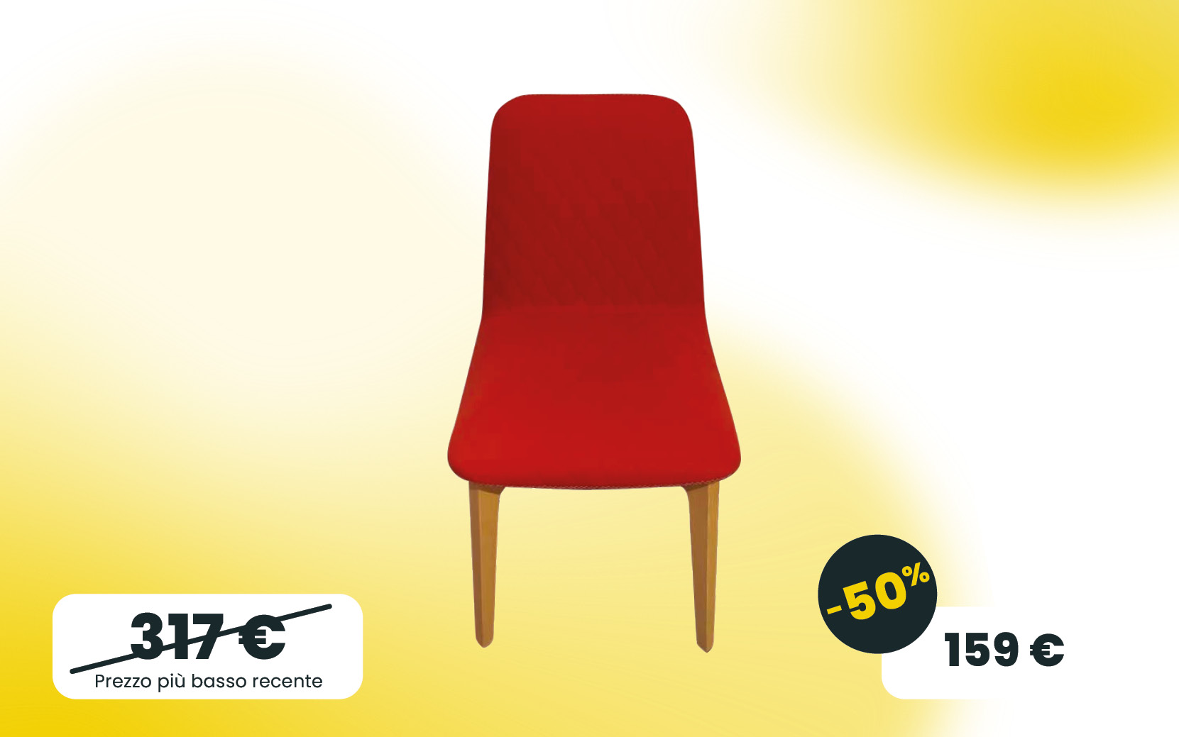 Coppia di sedie Sami Calligaris in tessuto e struttura in legno