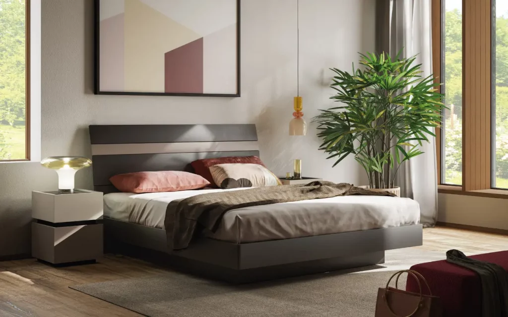 Letto contenitore legno Onda