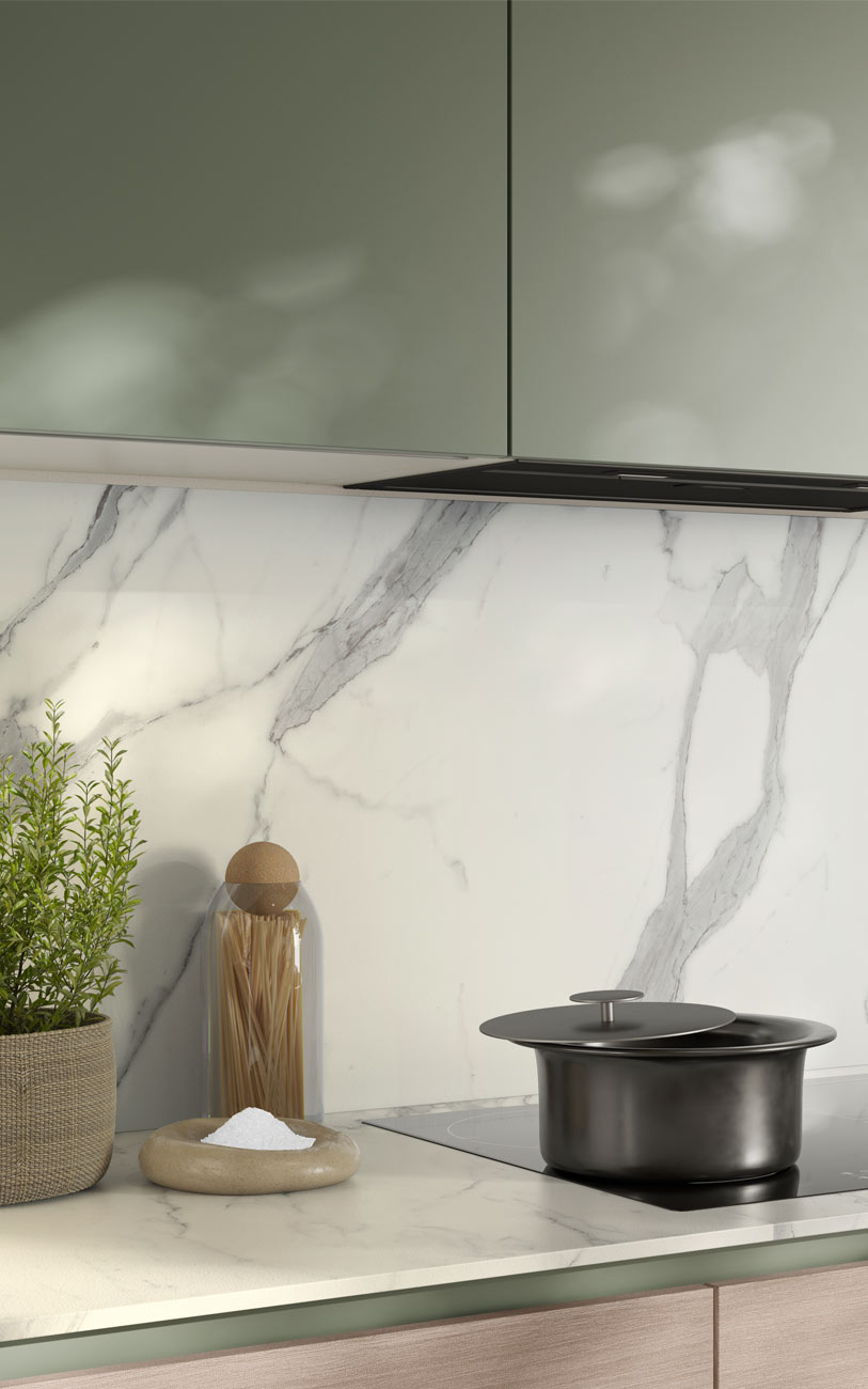 Cucina lineare pensarecasa particolare top e schienale