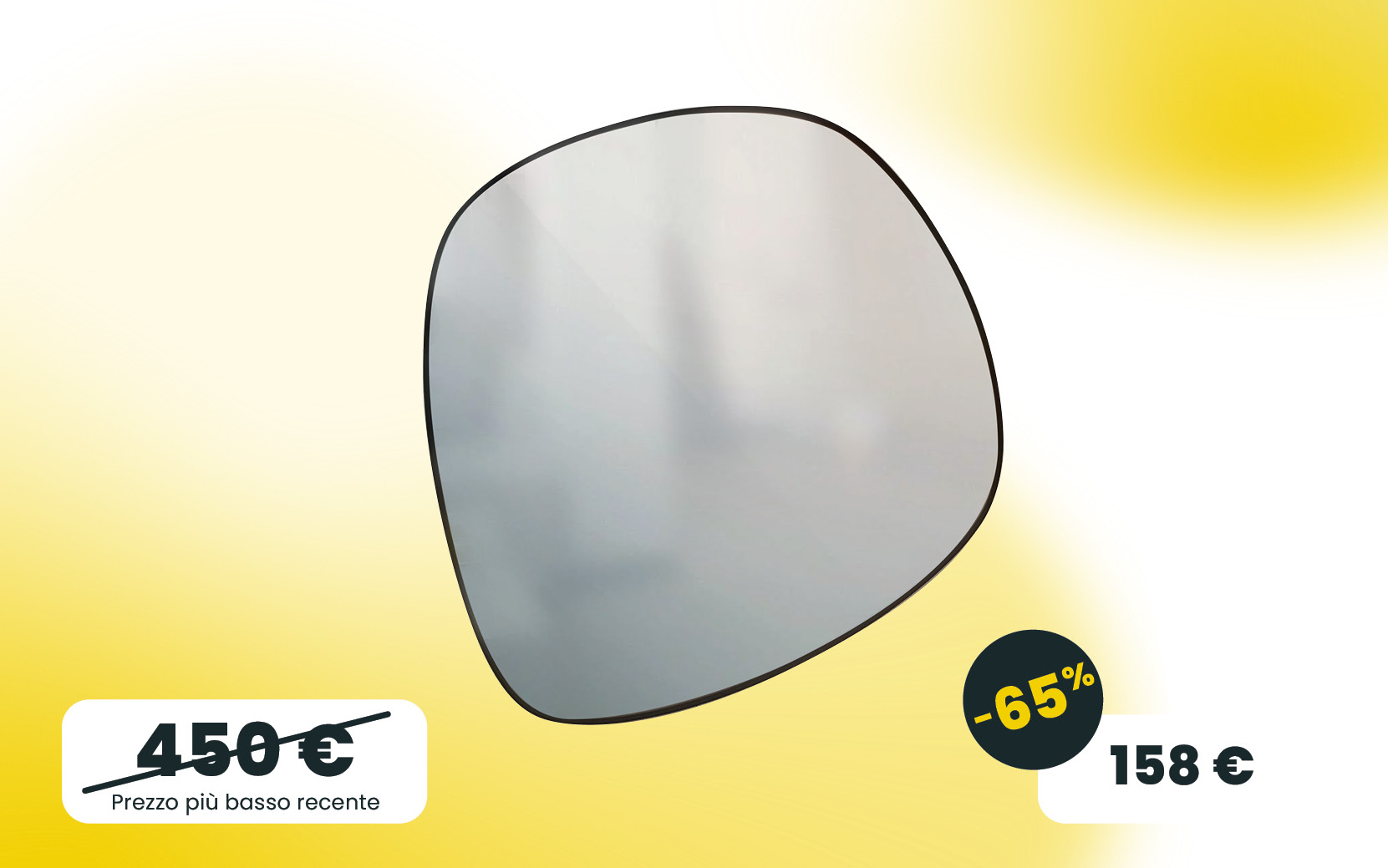 Specchiera con cornice nera