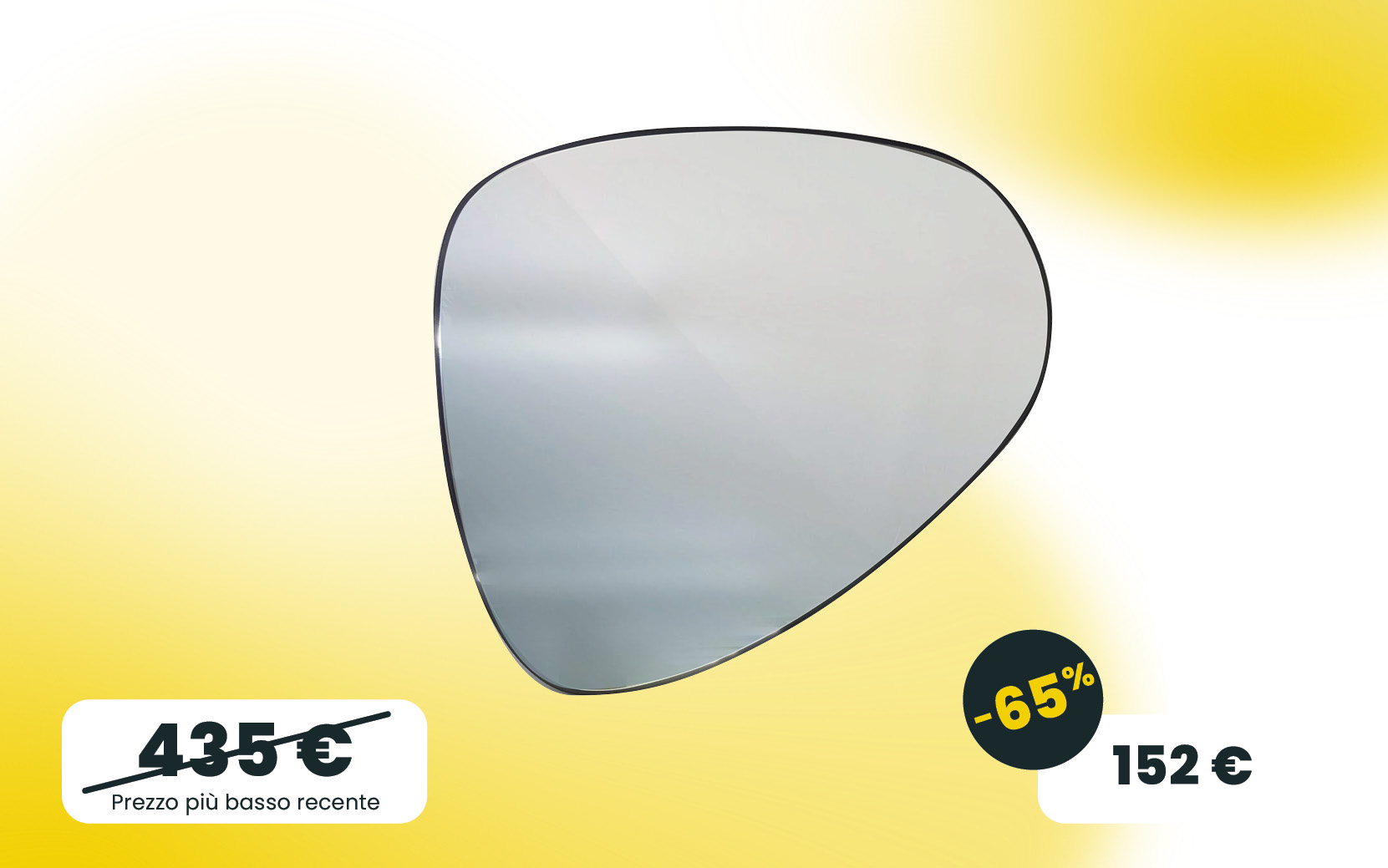 Specchiera Stone M con cornice nera