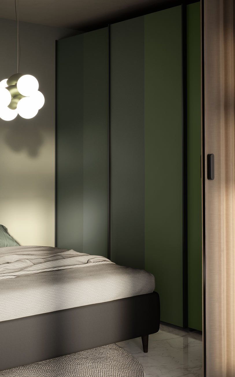 Camera da letto eclettica pensarecasa particolare armadio