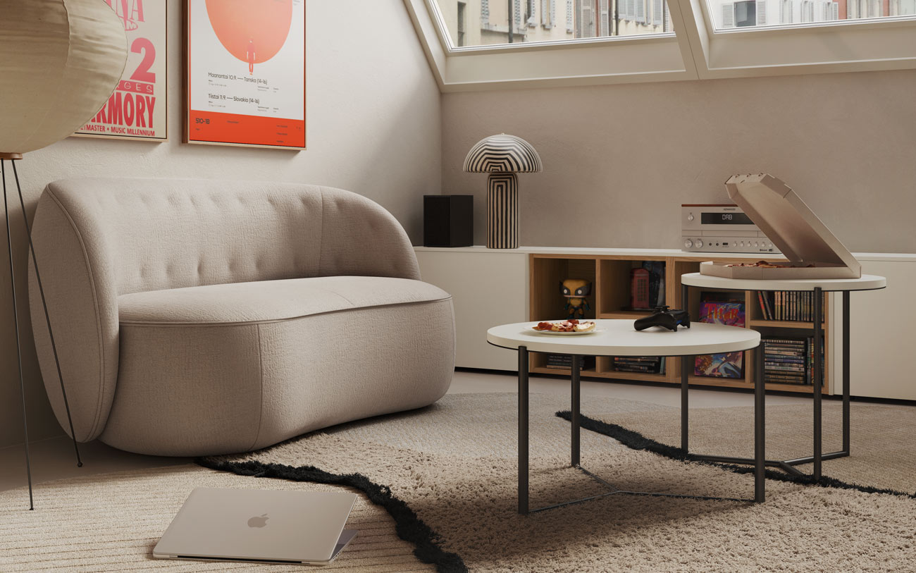 Divano due posti Moby LeComfort mansarda lounge pensarecasa
