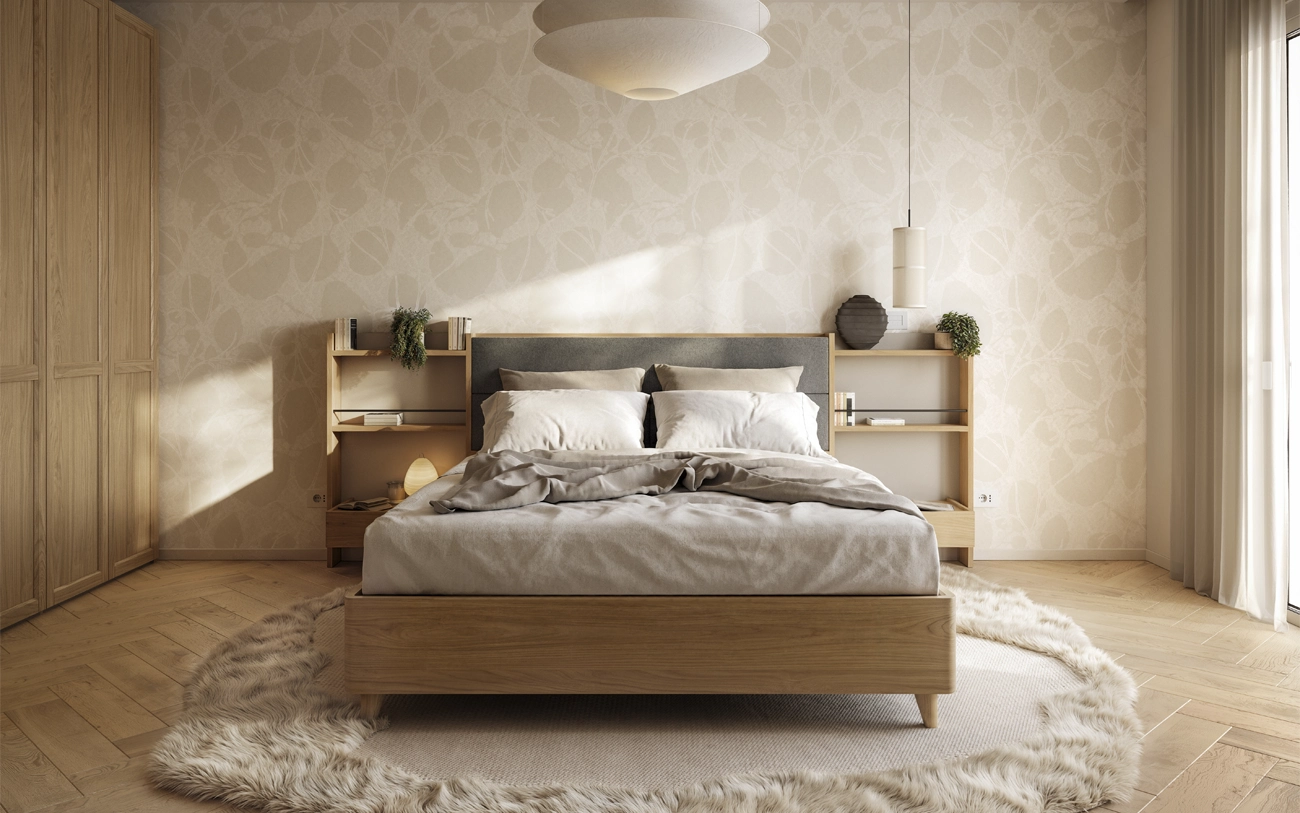 Letto matrimoniale contenitore Nido